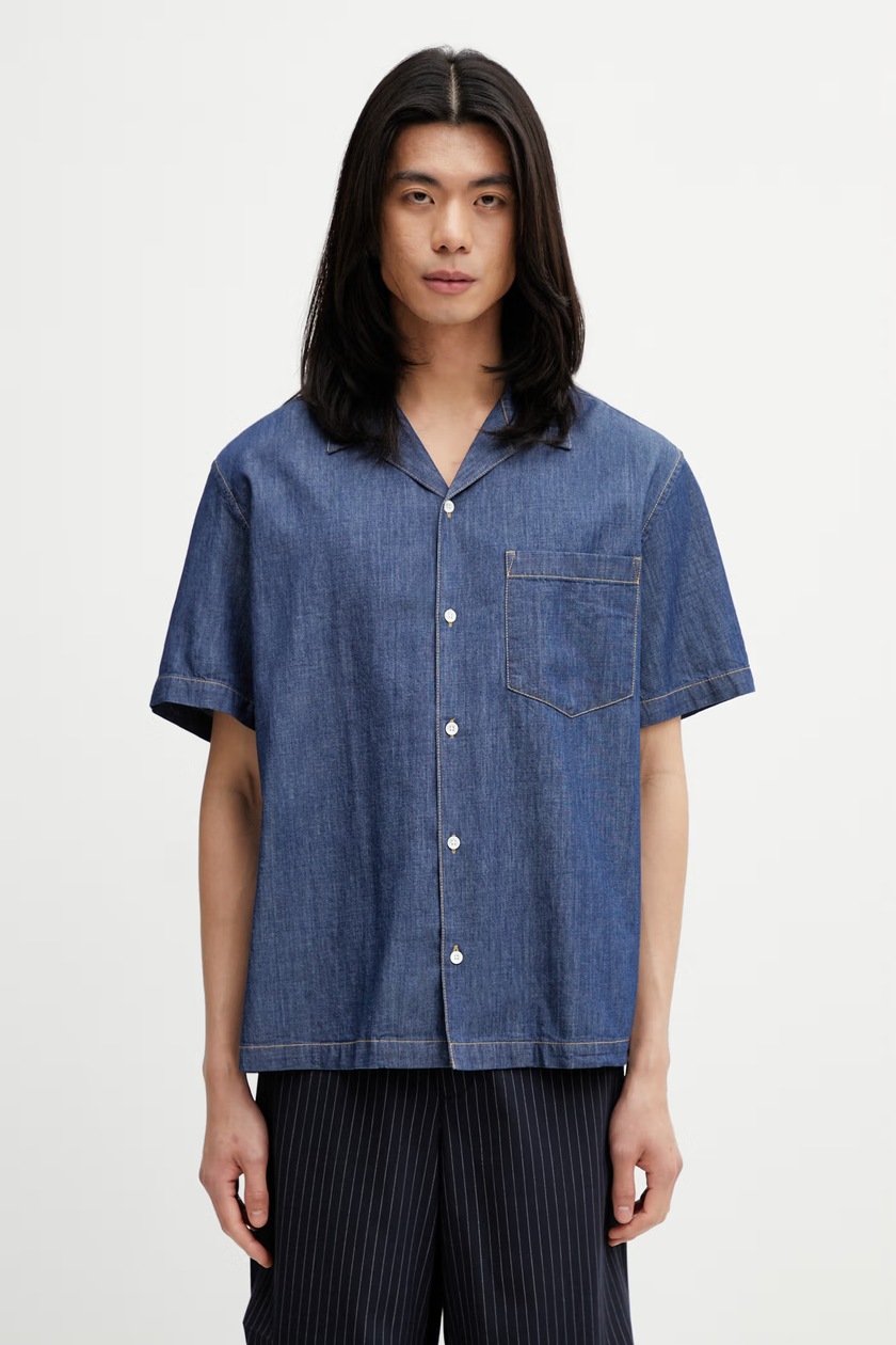 Lacoste shirt blue color relaxed CH9094 at PRM US