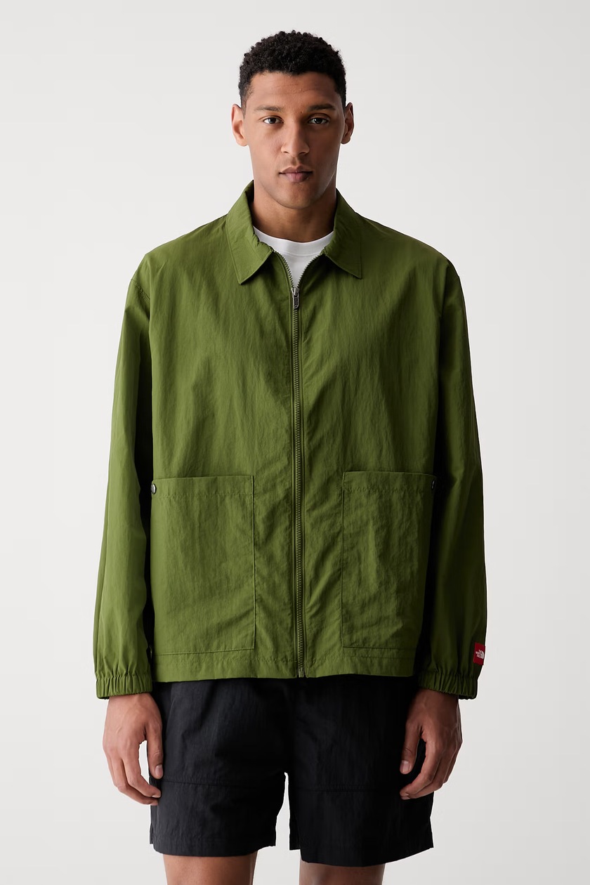 The North Face jacket M Mountain Q Jacket men's green color