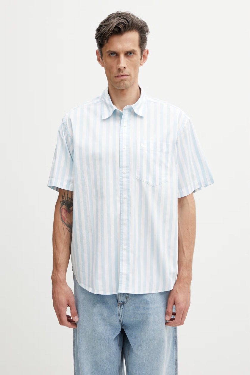 Carhartt WIP denim shirt Menard men's blue color I033577.102 at PRM US