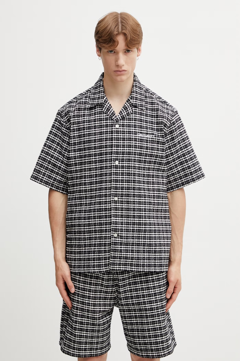 Carhartt柄シャツ Carhartt WIP Lyman Shirt - brown (lyman check cassis)