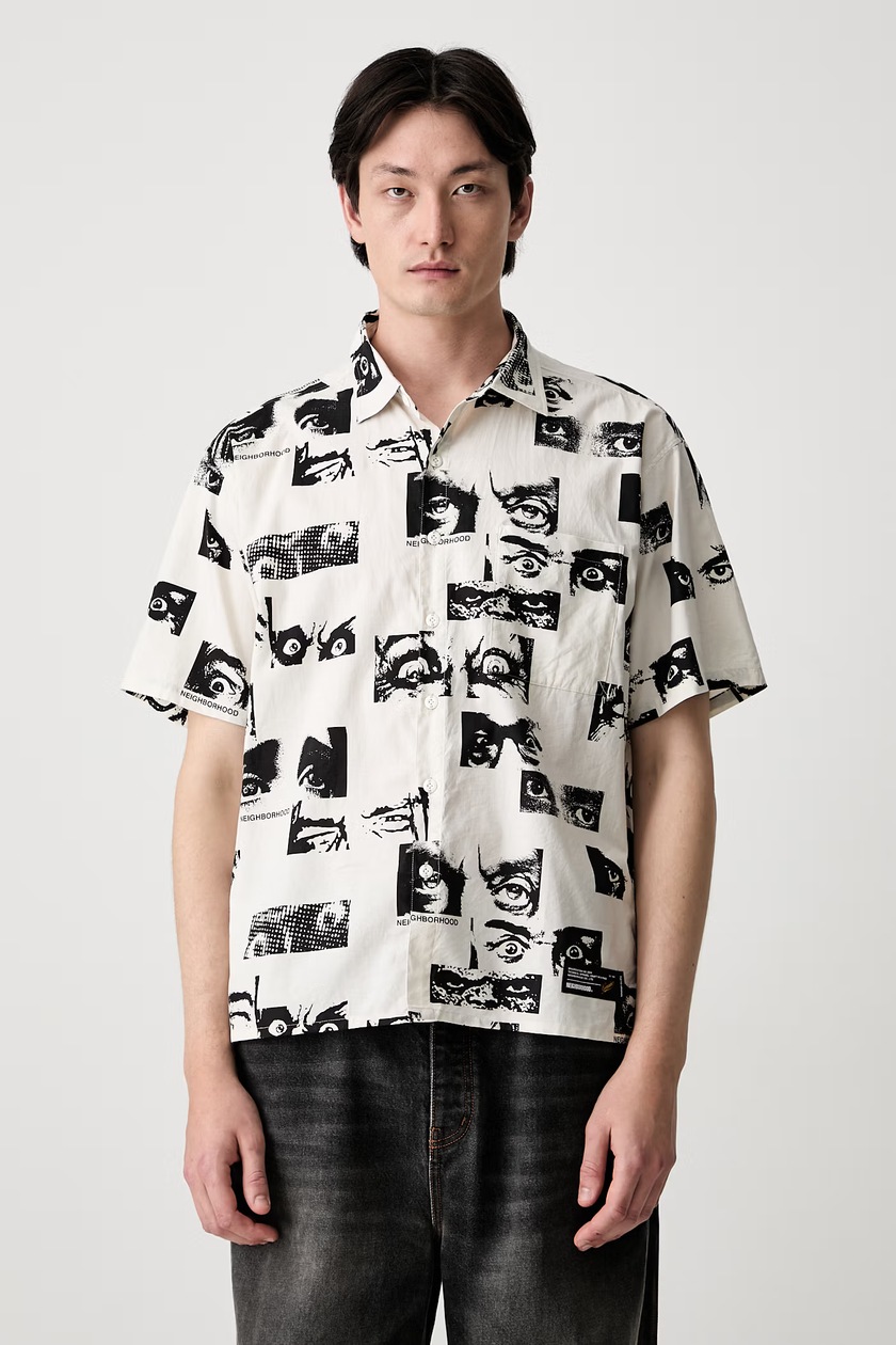 トップス NEIGHBORHOOD Abstract Pattern Shirt L NEIGHBORHOOD cotton shirt abstract pattern plain shirt ss PRM EU
