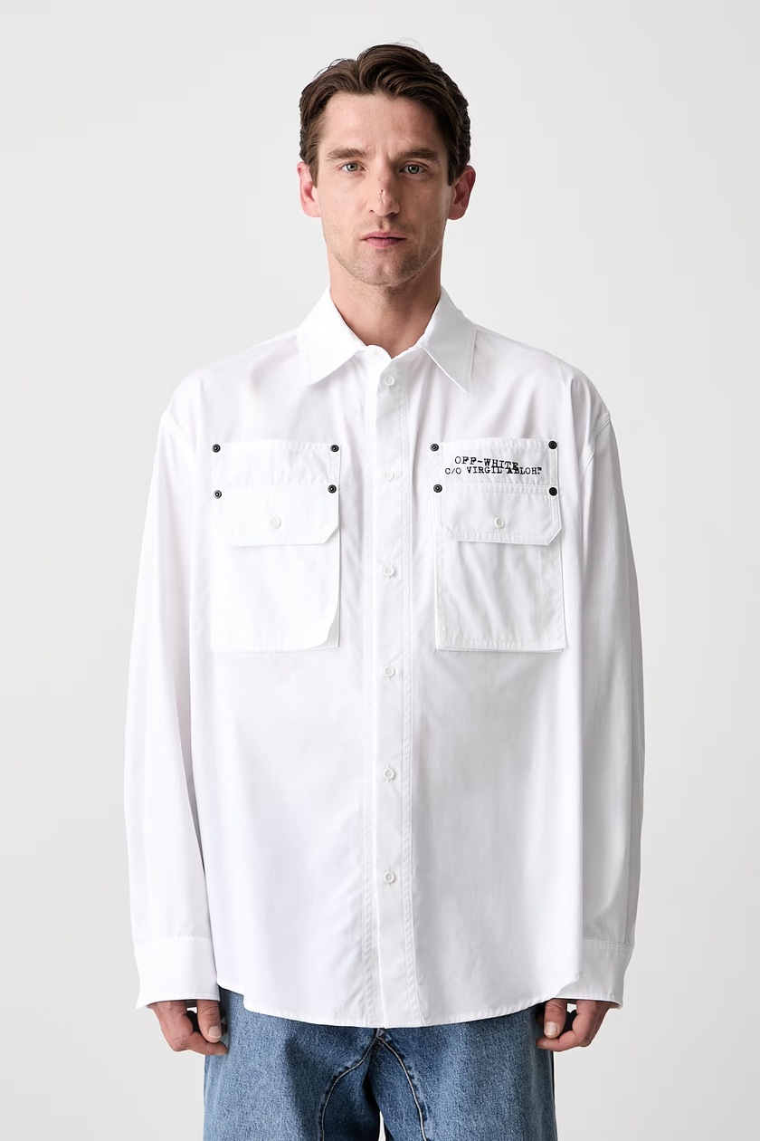 MM6 Maison Margiela cotton shirt men's white color relaxed
