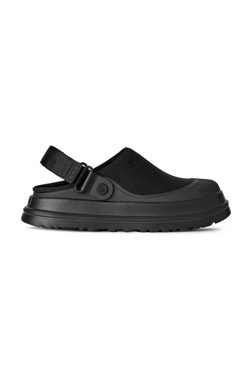 Шлепанцы UGG Goldenglow Slide цвет чёрный на платформе 1167430-BLK