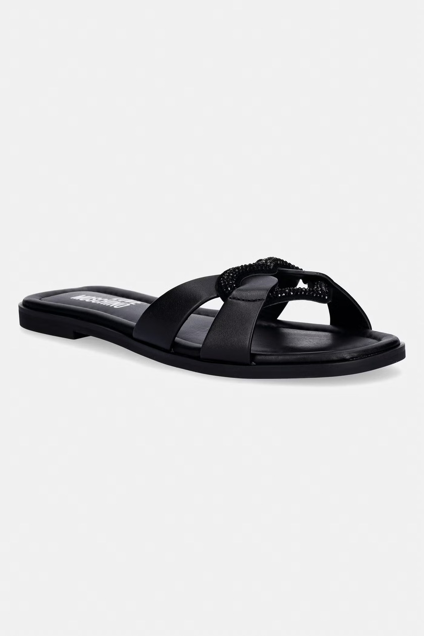 Coach papuci pentru femei, din piele Lena Leather Slide Sandal