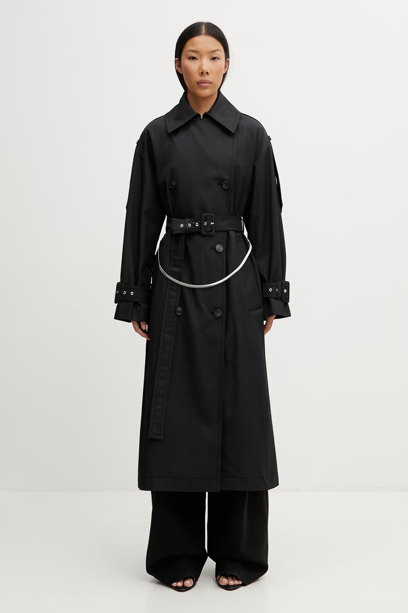 美品 SPORTMAX CODE 中綿ベスト 42 L 黒 立体シルエット Sportmax wool coat ALA PRM EU