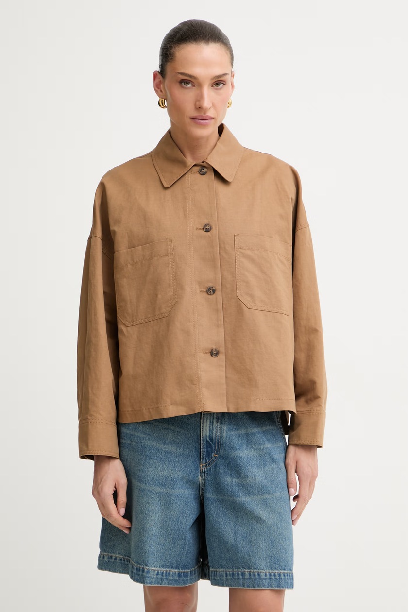 Куртка с примесью шерсти Weekend Max Mara ALFREDO цвет коричневый