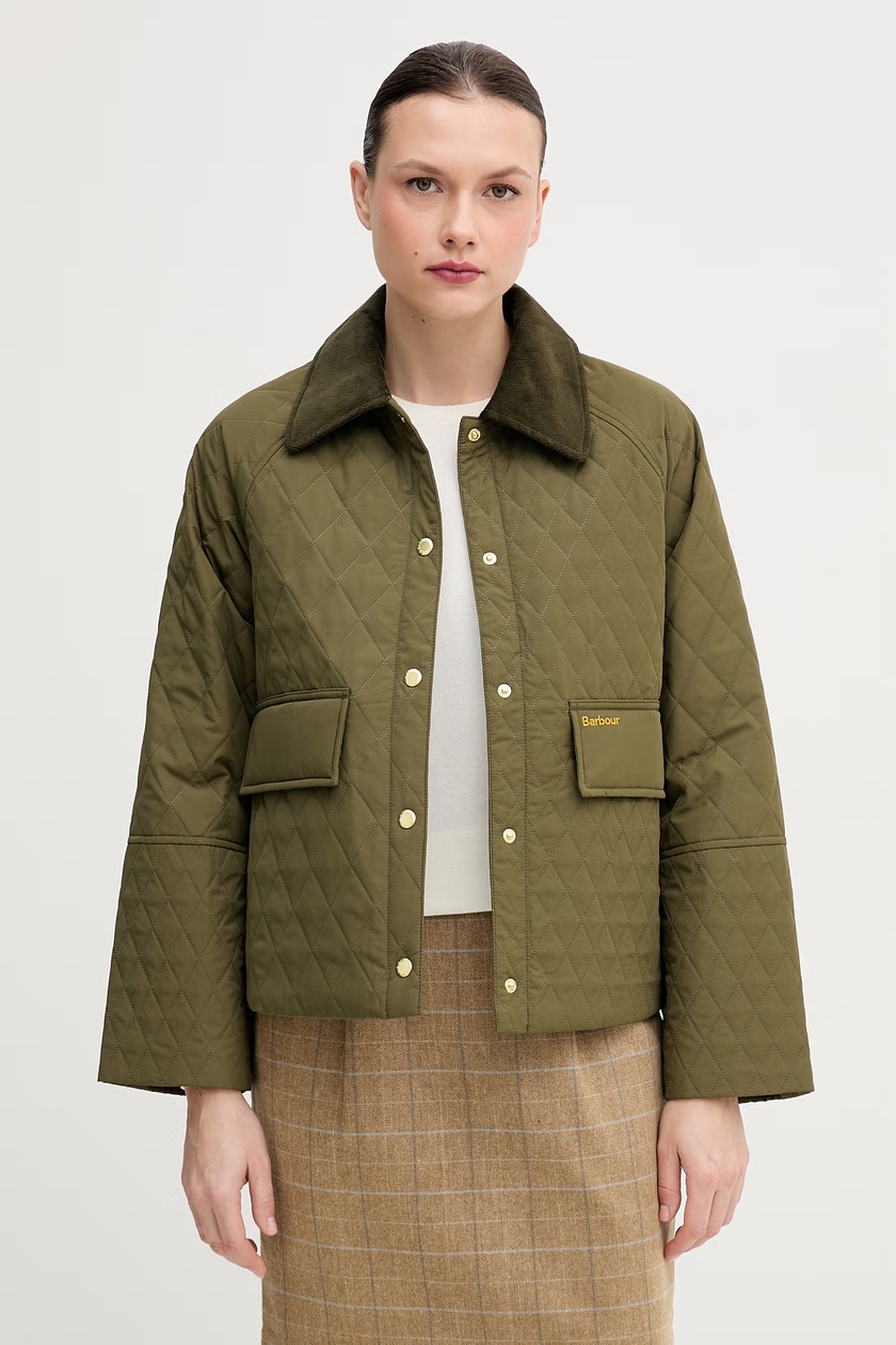 Barbour レディース38 Barbour（バブアー） レザージャケット 38 ワインレッド レディース
