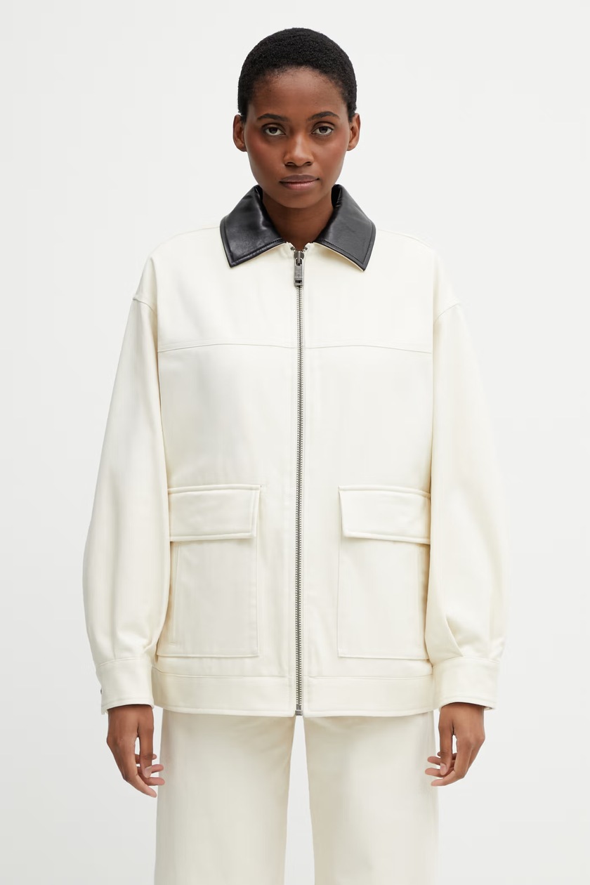 Anine Bing cotton jacket greer beige color A.01.11177 at PRM US