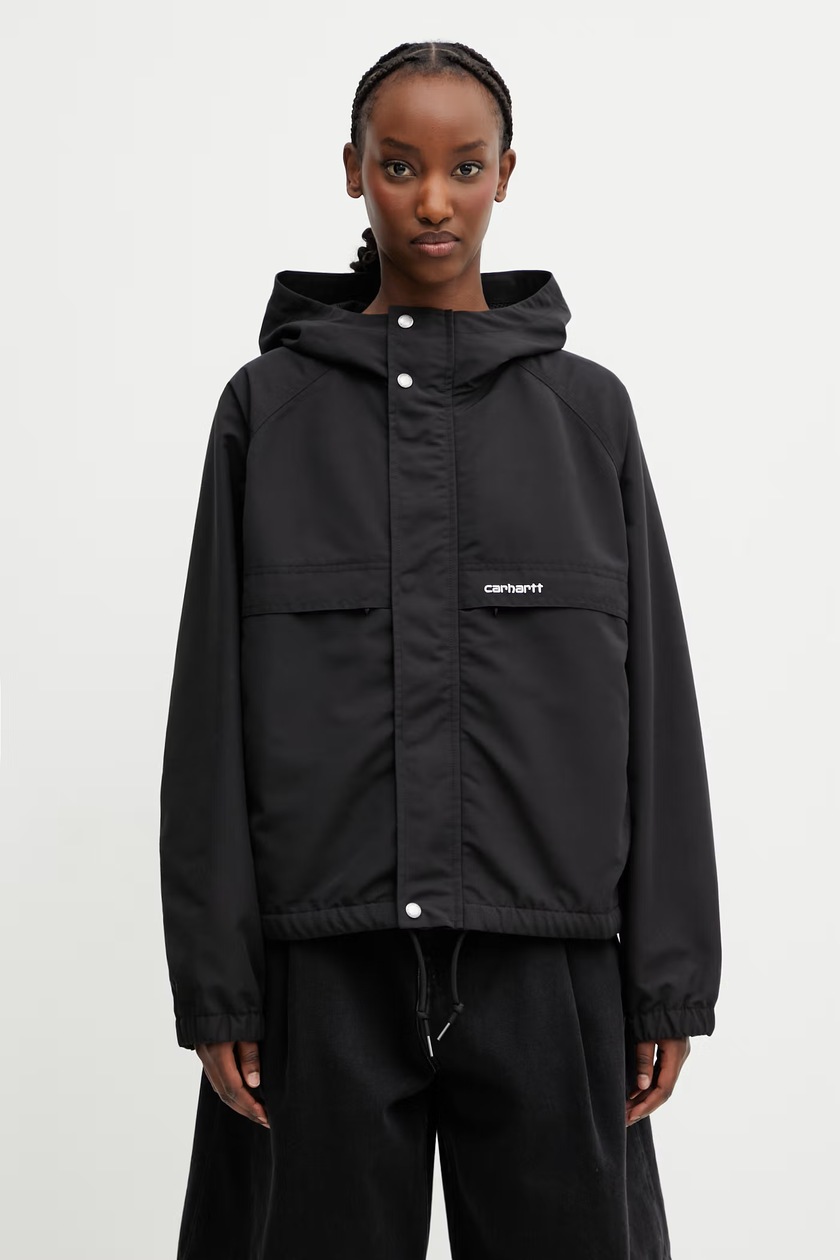 Carhartt WIP jacket W' Olney Michigan Coat black color I035320