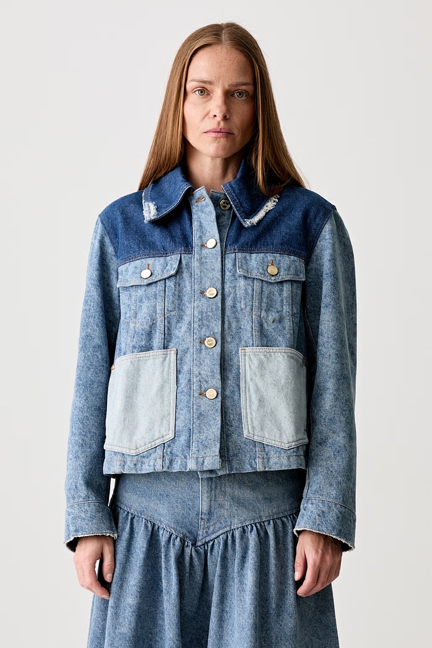 Kenzo denim jacket blue color FF52DV2486B3.DS at PRM US