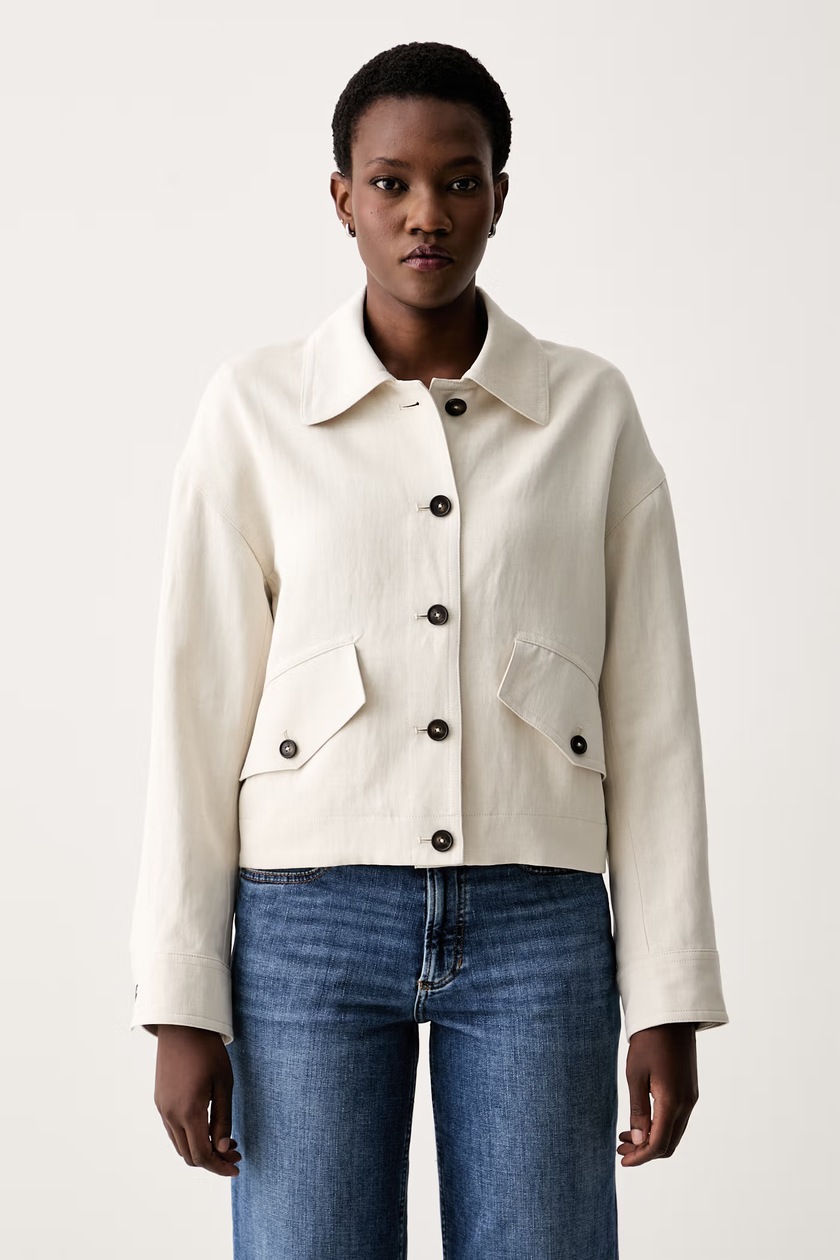 【新品未使用】アドーア クリスピークロスジャケット ベスト 白 M Куртка adidas by Stella McCartney женская цвет бежевый переходная