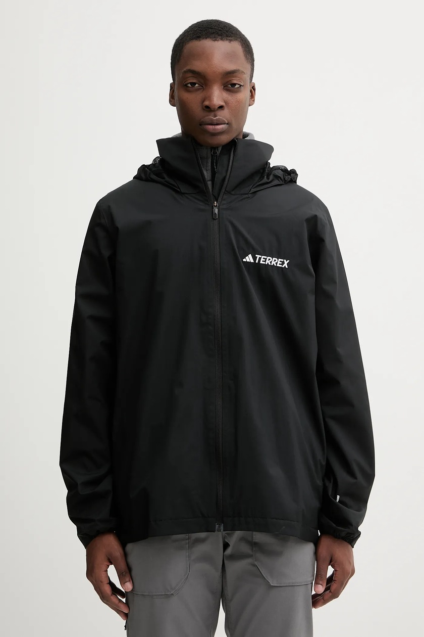 Дождевик adidas TERREX Multi мужская цвет чёрный JN8804 | ANSWEAR.ua
