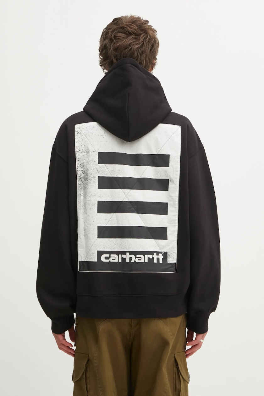 Carhartt WIP cotton sweatshirt Hooded Ablaze Jacket men's black Carhartt WIP cotton sweatshirt Hooded Ablaze Jacket men's black