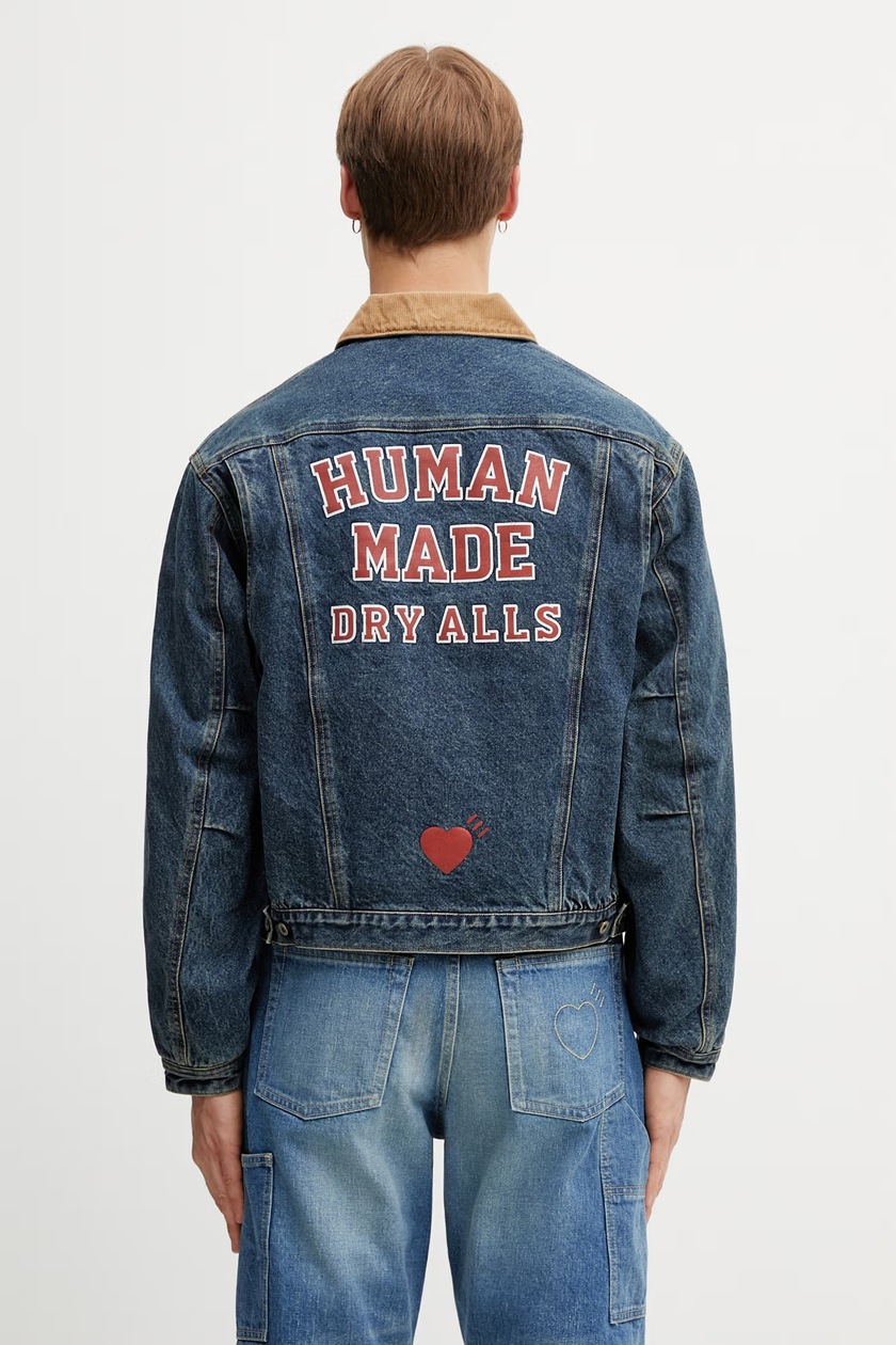 Human Made denim jacket Denim Work Jacket Past blue color