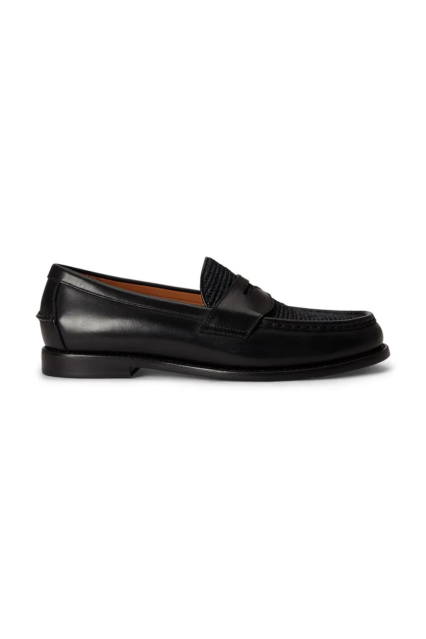 Polo Ralph Lauren мокасины мужские кожаные Merton Boat Чёрные на