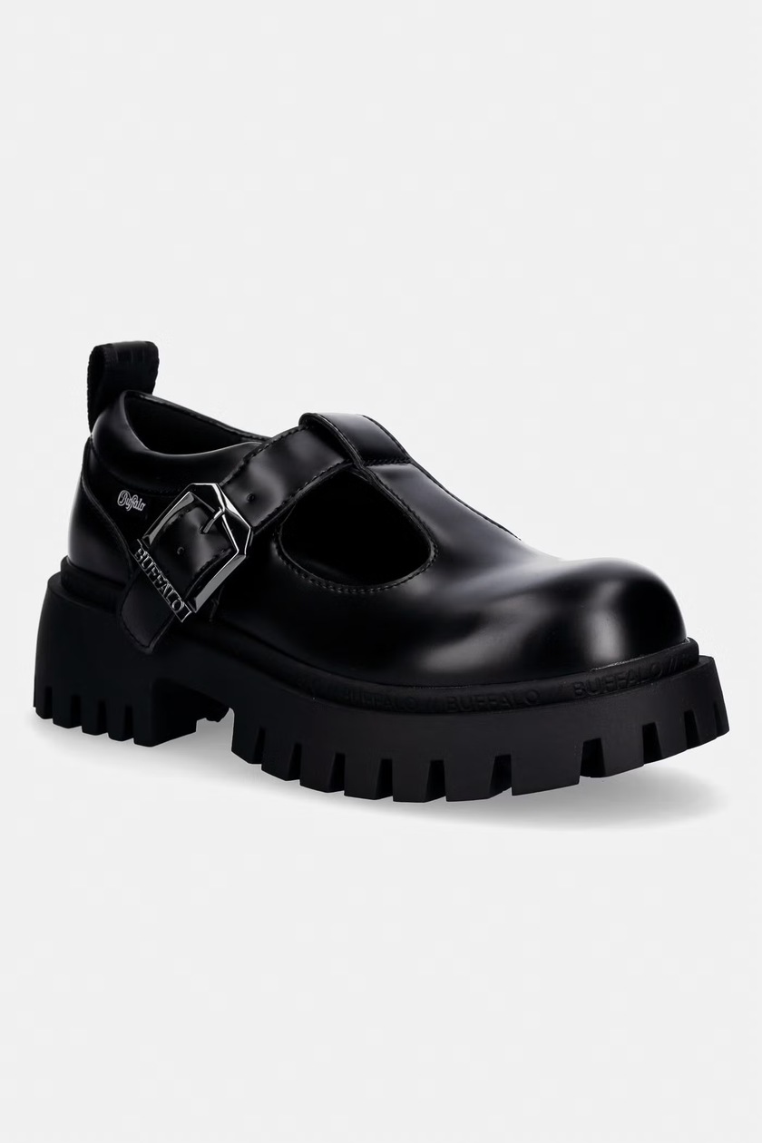Туфли Buffalo Gospher Lace Up Punk цвет чёрный на платформе