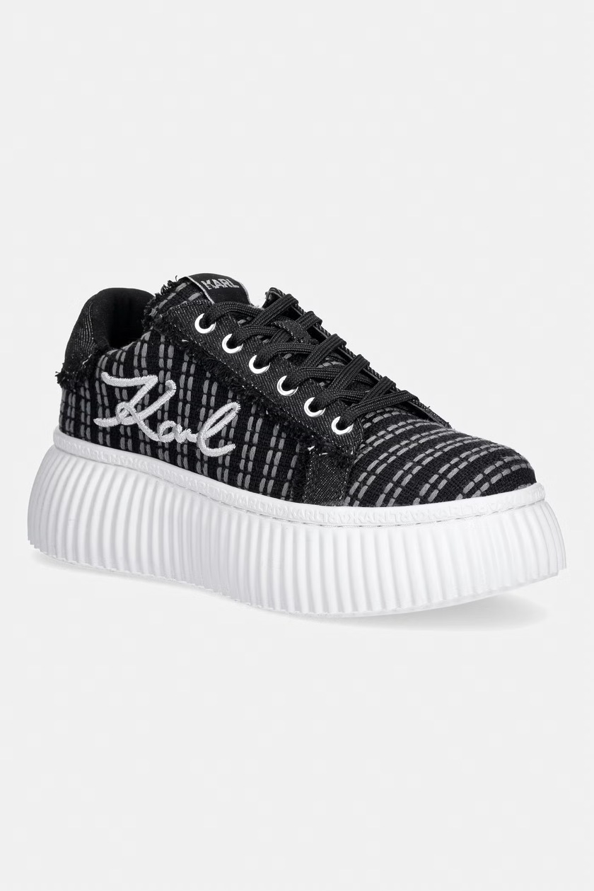 CURLY カーリー | FROSTED SNAP CARDE(BLACK) Karl Lagerfeld sneakers din piele ANAKAPRI culoarea negru, KL63525