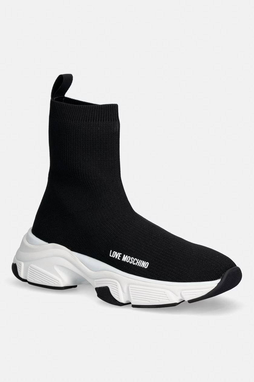 もこ Love Moschino sneakers din piele culoarea negru, JA15165G1NIAX000