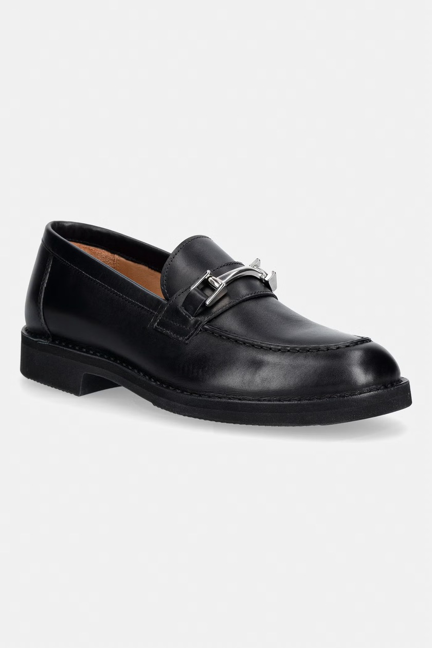 Naked Wolfe leather loafers Delusion women's black color at PRM US