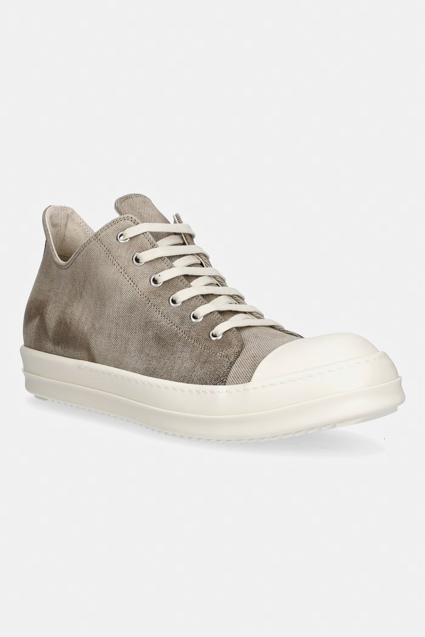 Rick Owens DRKSHDW plimsolls Jumbolace Low Sneaks beige color