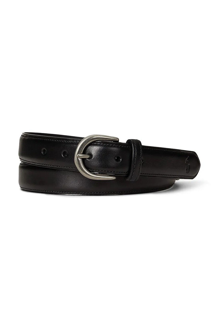 Polo Ralph Lauren leather belt black color 405978786 at PRM US display picture 1