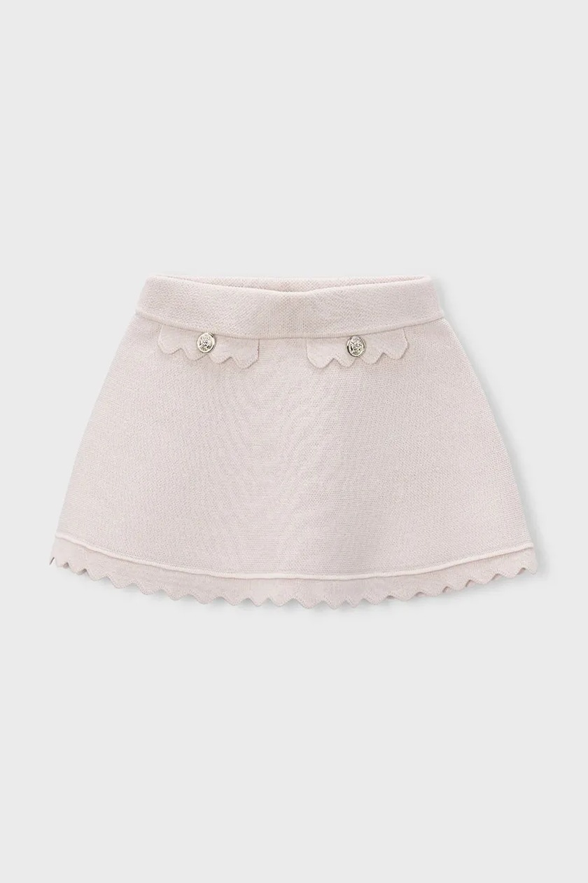 Gonna In Tulle Mayoral Per Bambine E Ragazze – Colore Ecrù, Morbida Cotone Ed Elastan, Primavera-Estate