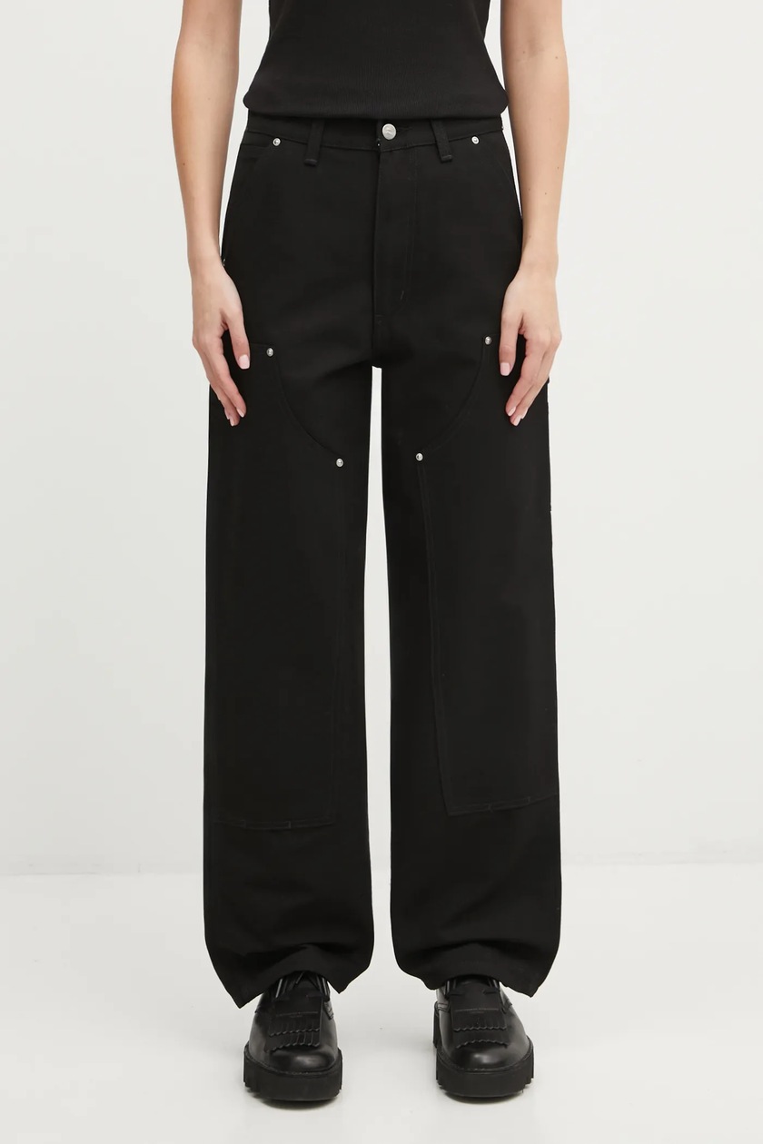Carhartt WIP pantaloni W Brandon Double Knee Pant culoarea negru