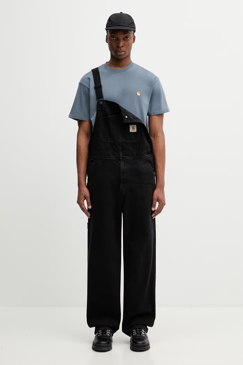 Carhartt WIP denim overalls Cargo Bib Overall green color I033752