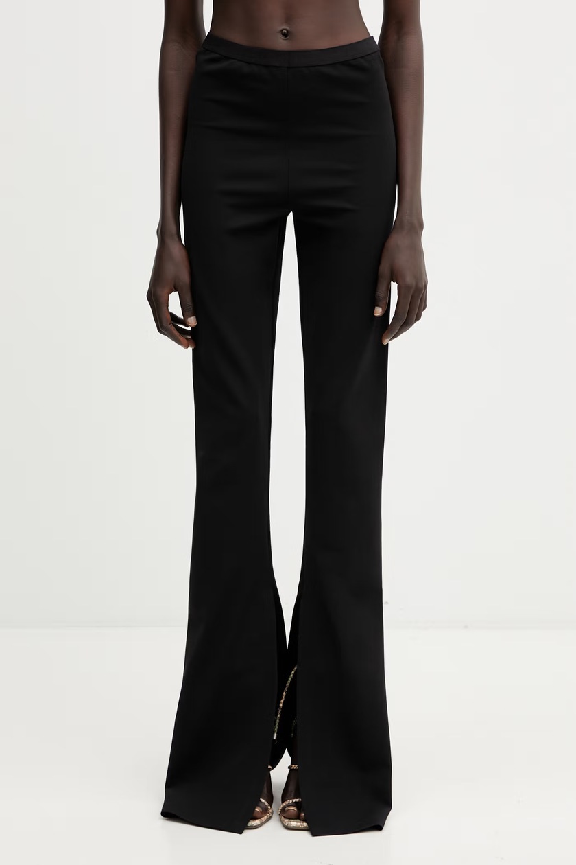 Rick Owens Lilies velour pants black color LI02D5335VST at PRM US