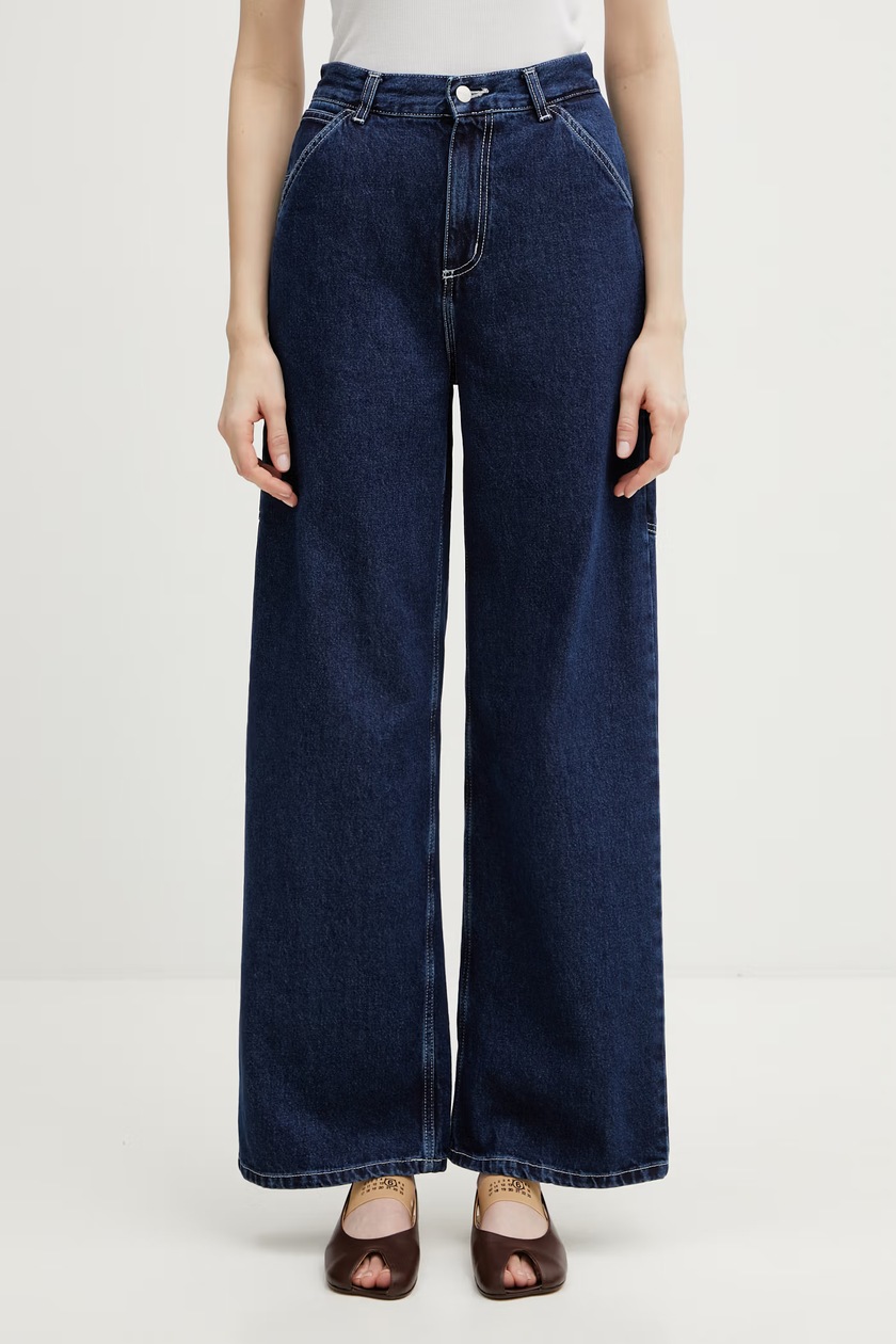 Джинси Carhartt WIP Brandon Pant жіночі висока посадка I034638