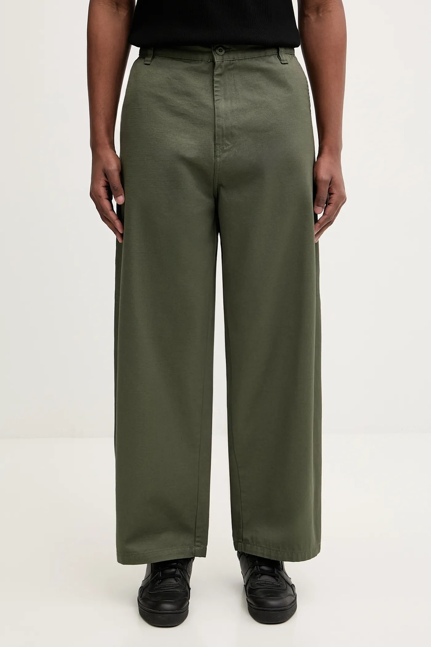 Carhartt WIP cotton trousers Tracker Pant green color I033835