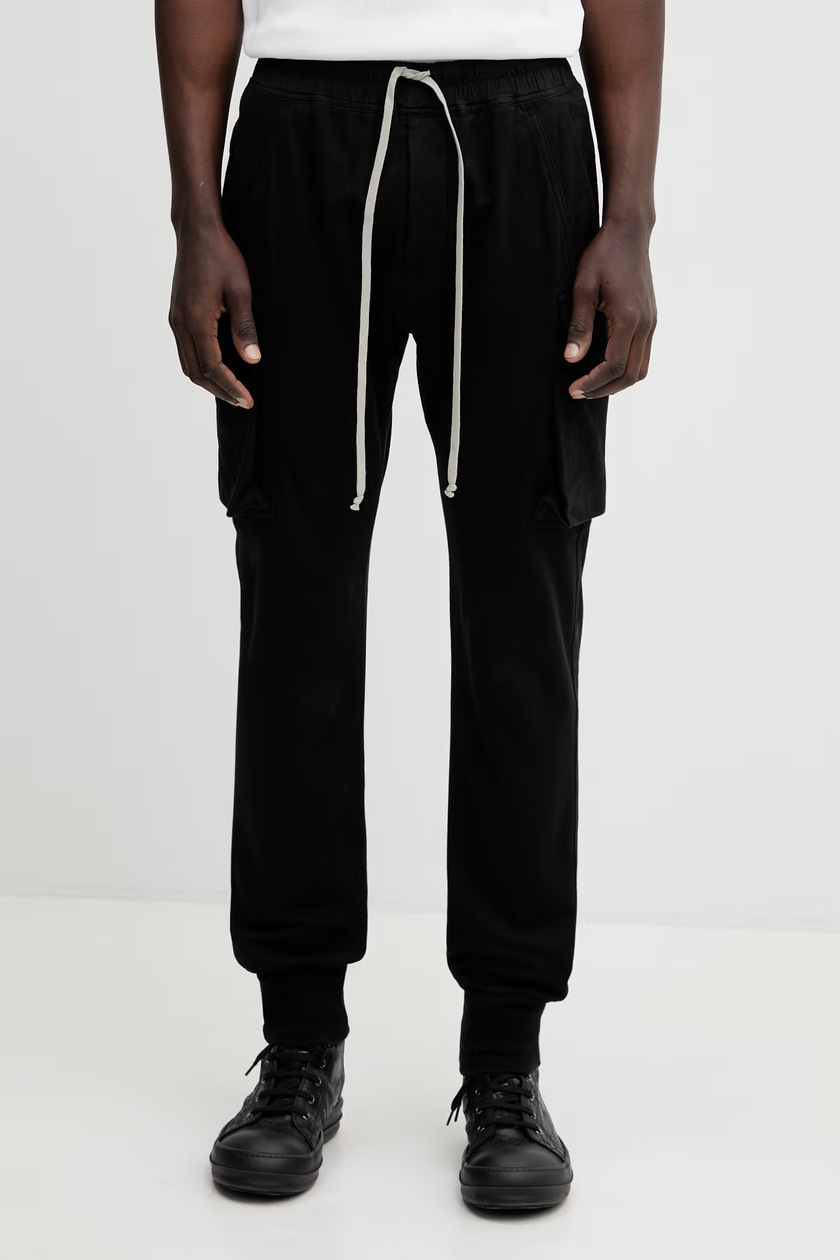 Rick Owens cotton trousers Knit Pants Creatch Cargo Drawstring