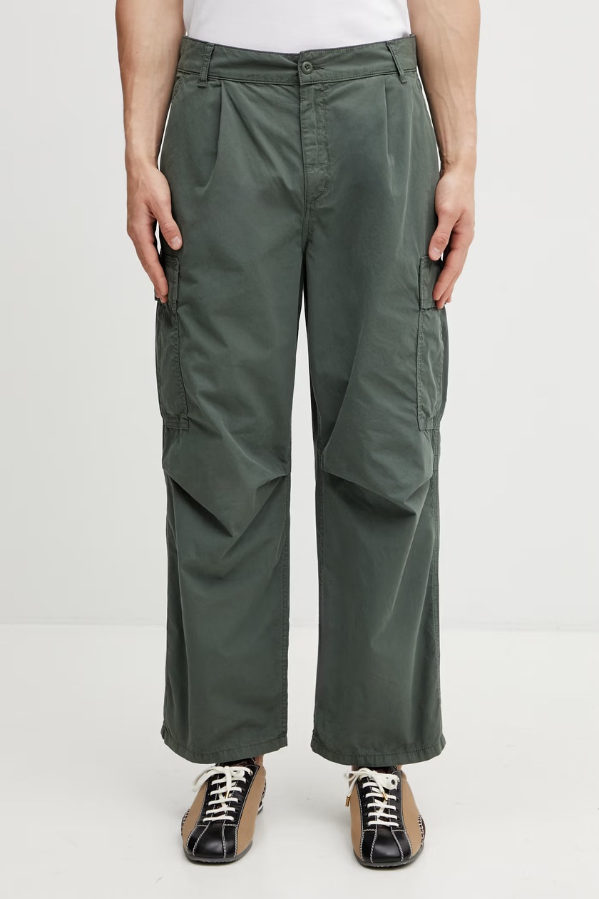 Universal Works trousers Loose Cargo Pant men's green color 30143