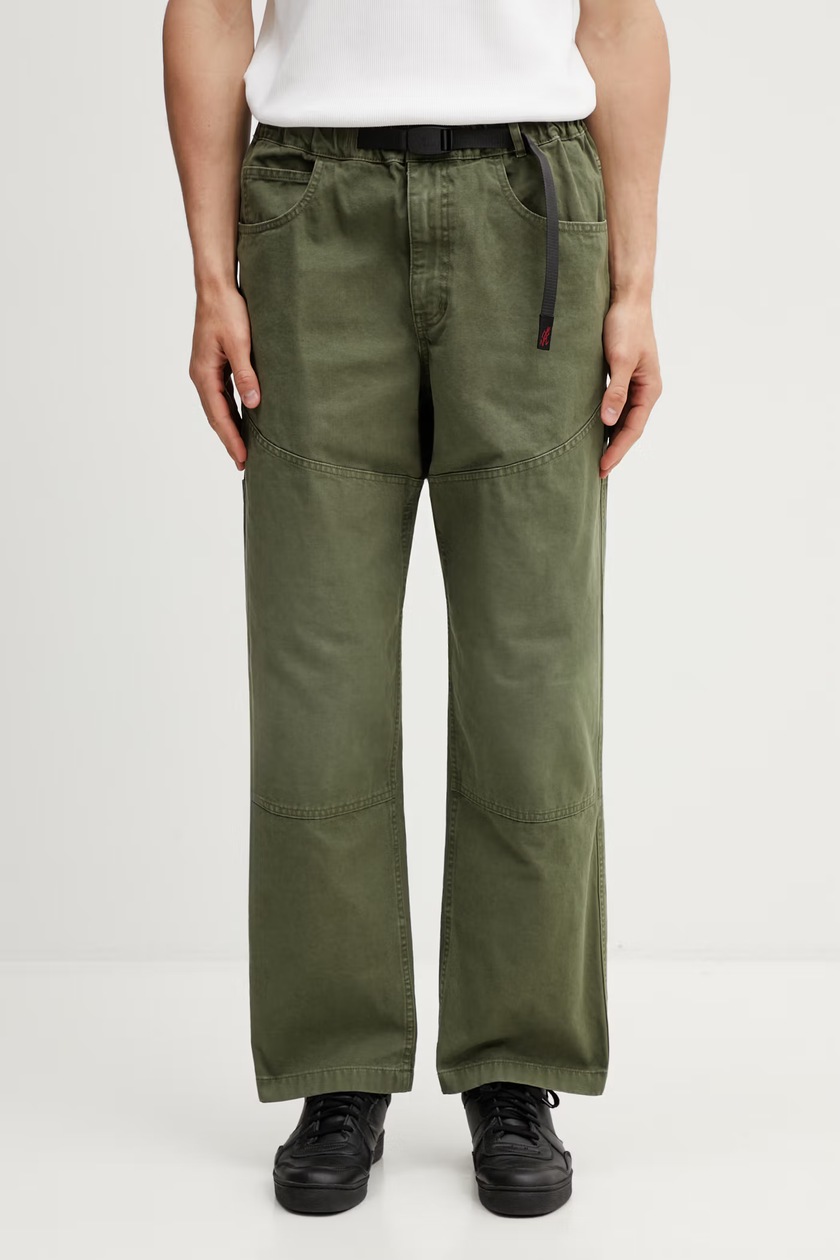 Vans cotton trousers Premium Standards Easy Trouser LX green color