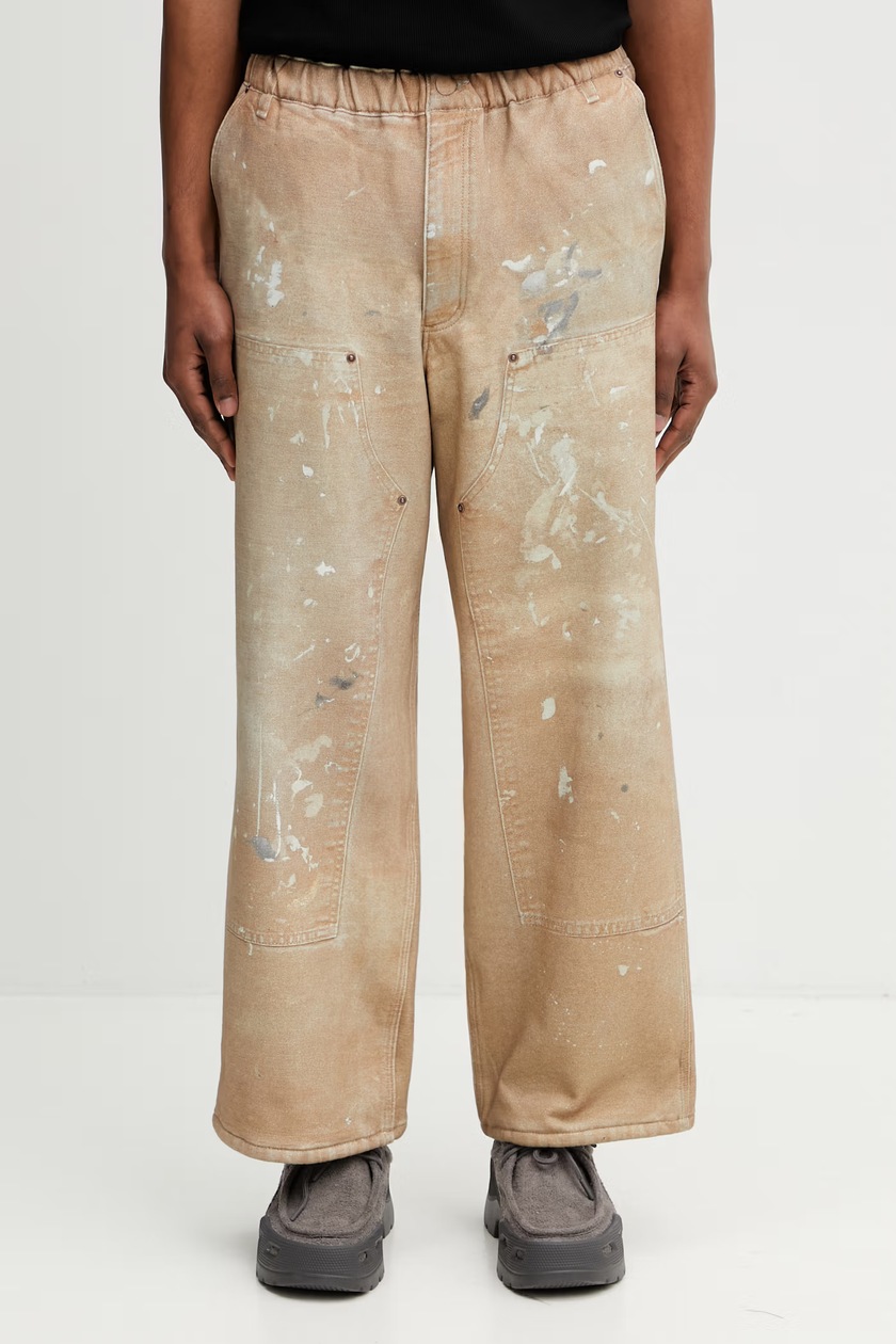 Vans cotton trousers Premium Classics LX Easy Trouser beige color