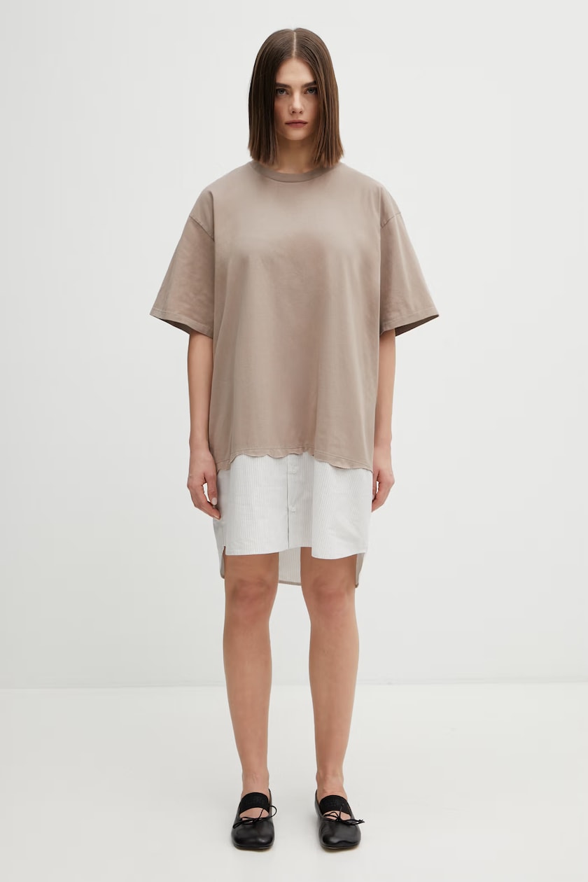 A.P.C. cotton dress beige color at PRM US A.P.C. cotton dress beige color at PRM US