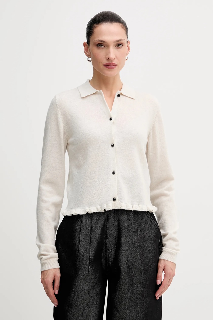 adidas Originals cardigan Fluffy Cardigan navy blue color JW3644