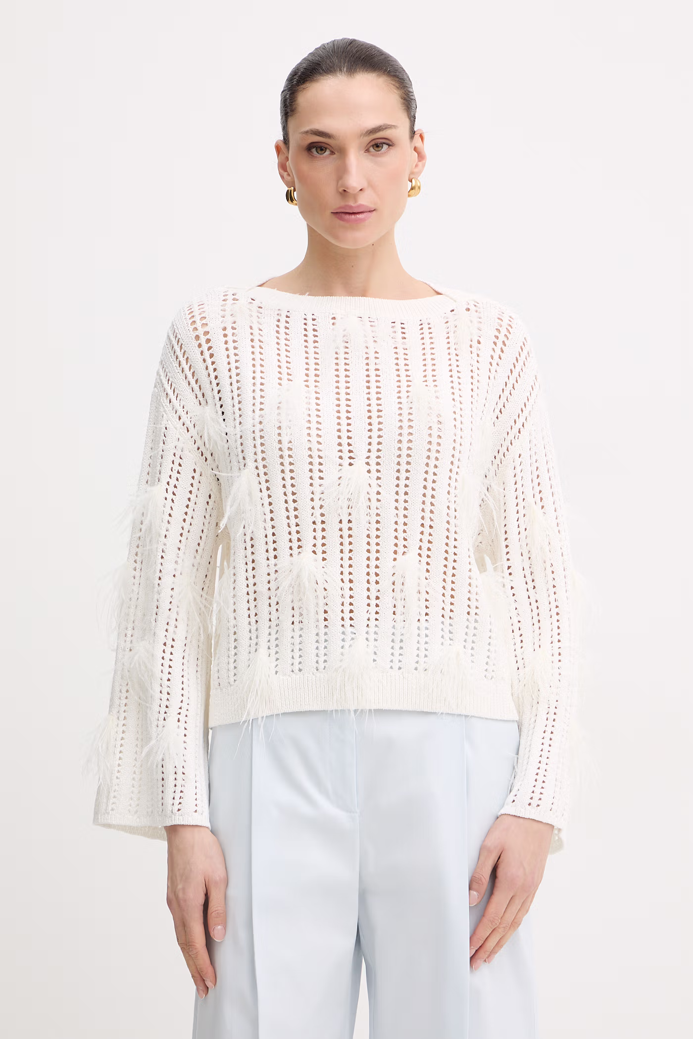 Свитер Twinset цвет бежевый лёгкий 261TP3230 | ANSWEAR.ua