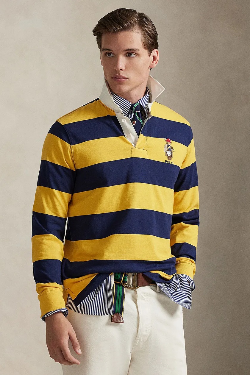 n*r様 90s archive Polo Ralph Lauren ラガーシャ Vintage 90's Polo Ralph Lauren White Rugby Polo Shirt Xlarge Polo
