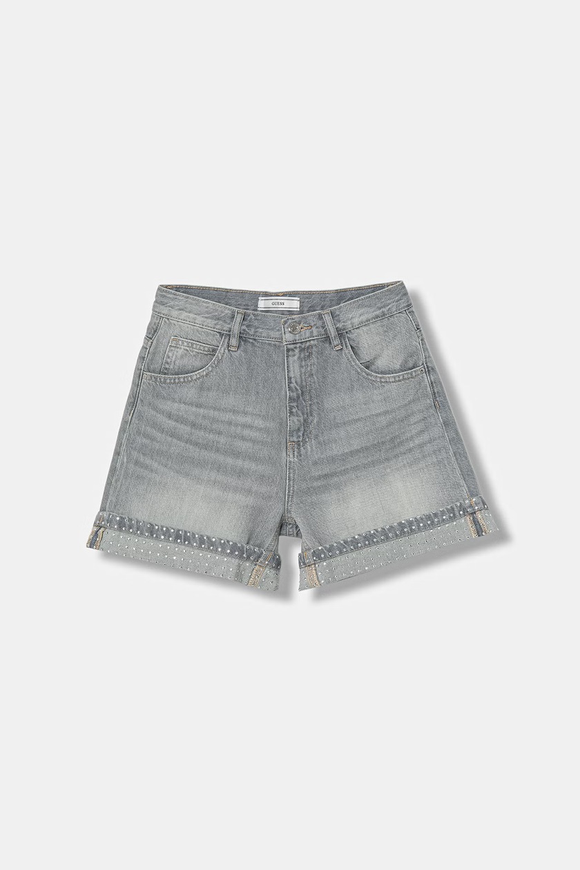 Guess Pantaloncini Bambina In Viscosa Con Stampa Floreale - Vita Elastica E Orlo Arricciato, Morbidi E Leggeri