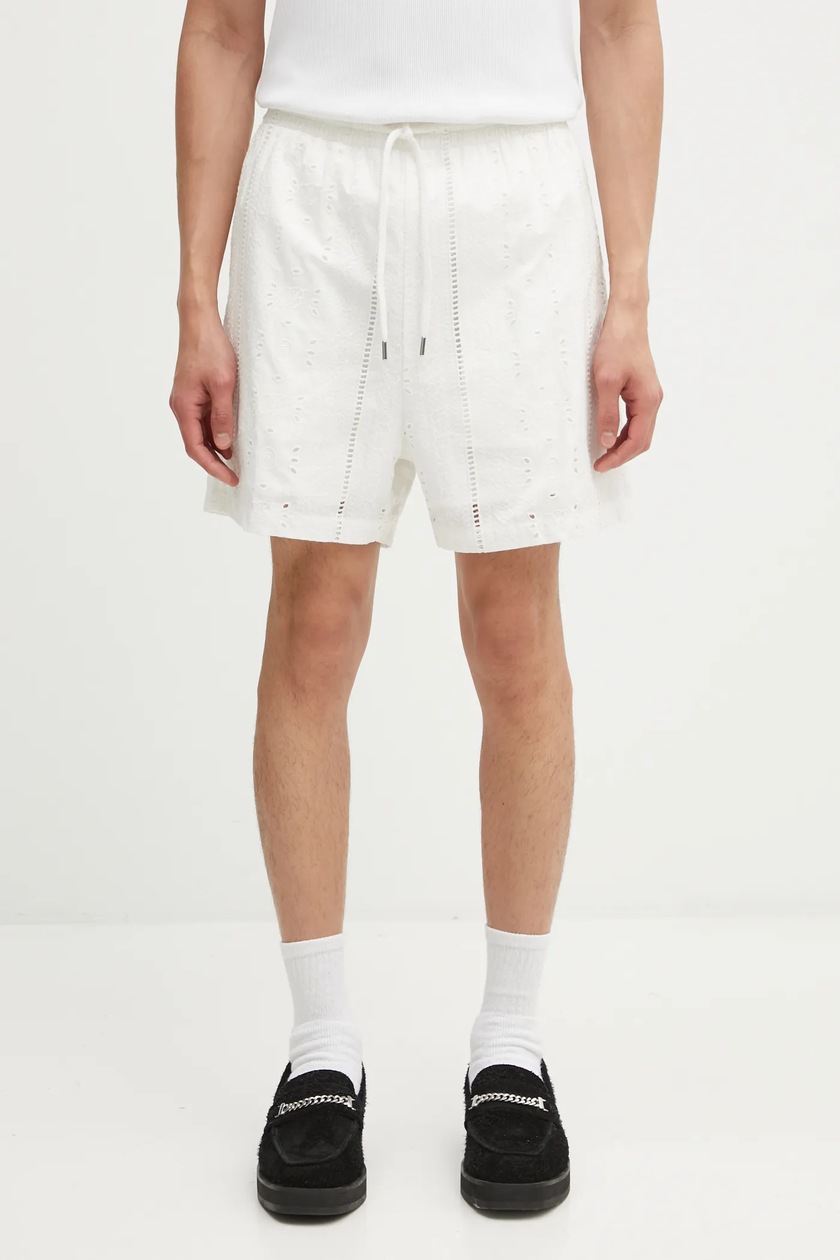 Хлопковые шорты Alpha Industries цвет белый 106365.626-white на PRM