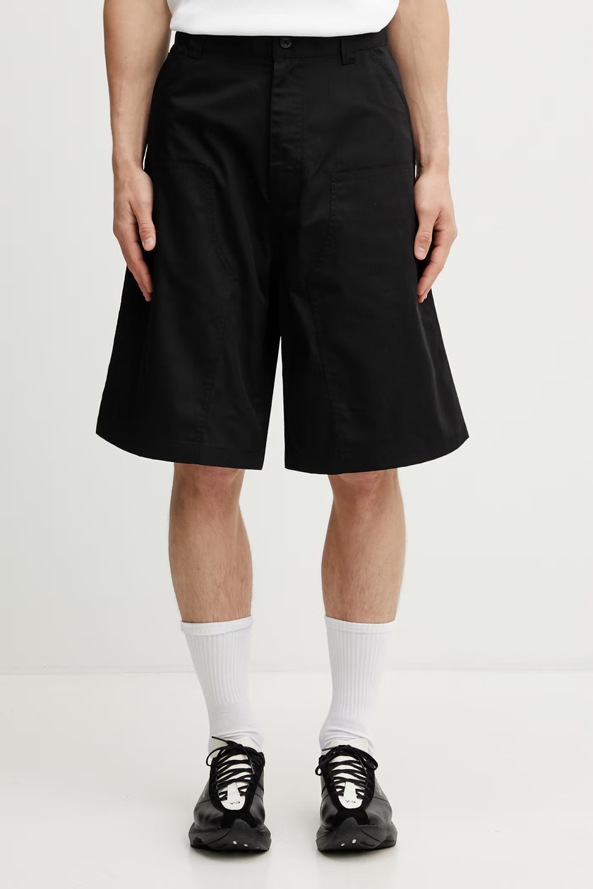 Rick Owens cotton shorts Drawstring Pods men's black color