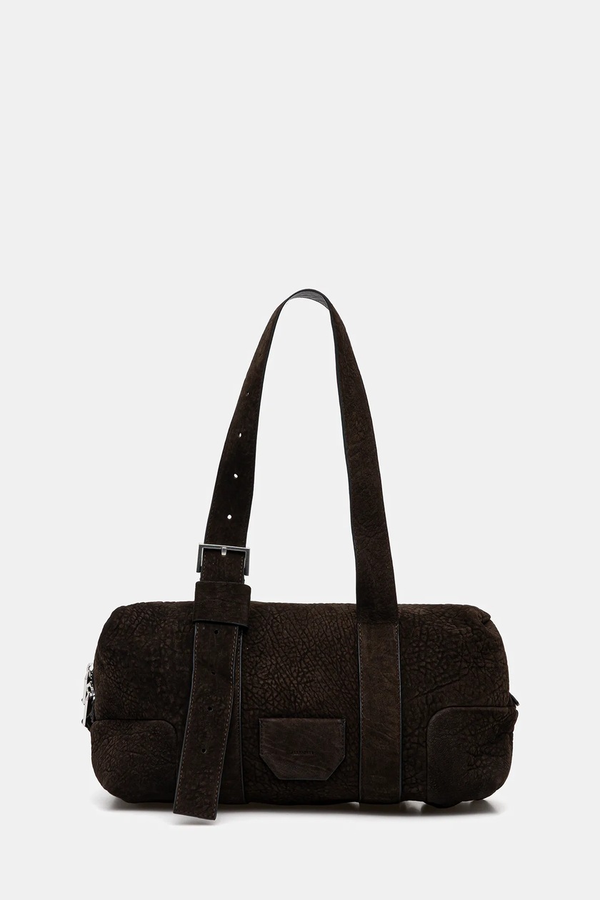 AllSaints torba zamszowa ARA kolor brązowy W338XC | Answear.com