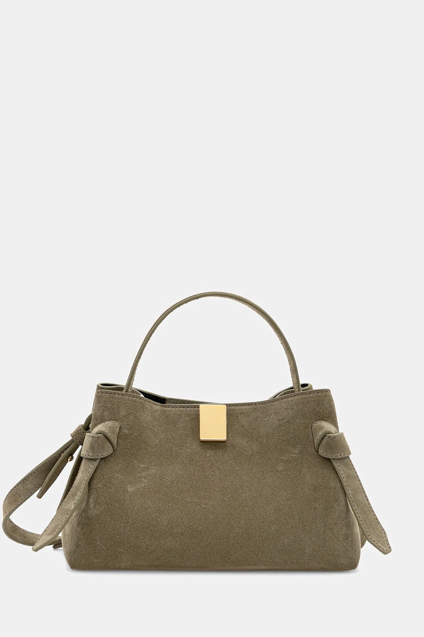 Yuzefi torebka zamszowa GYOZA kolor brązowy YUZCO-HB-GZ-S004