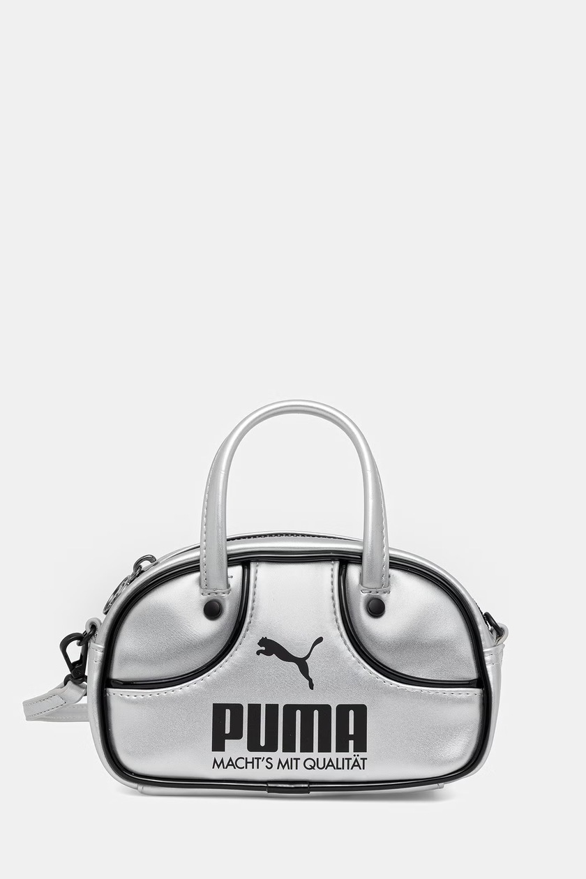 Ottolinger leather handbag Neoprene Leather Bag silver color