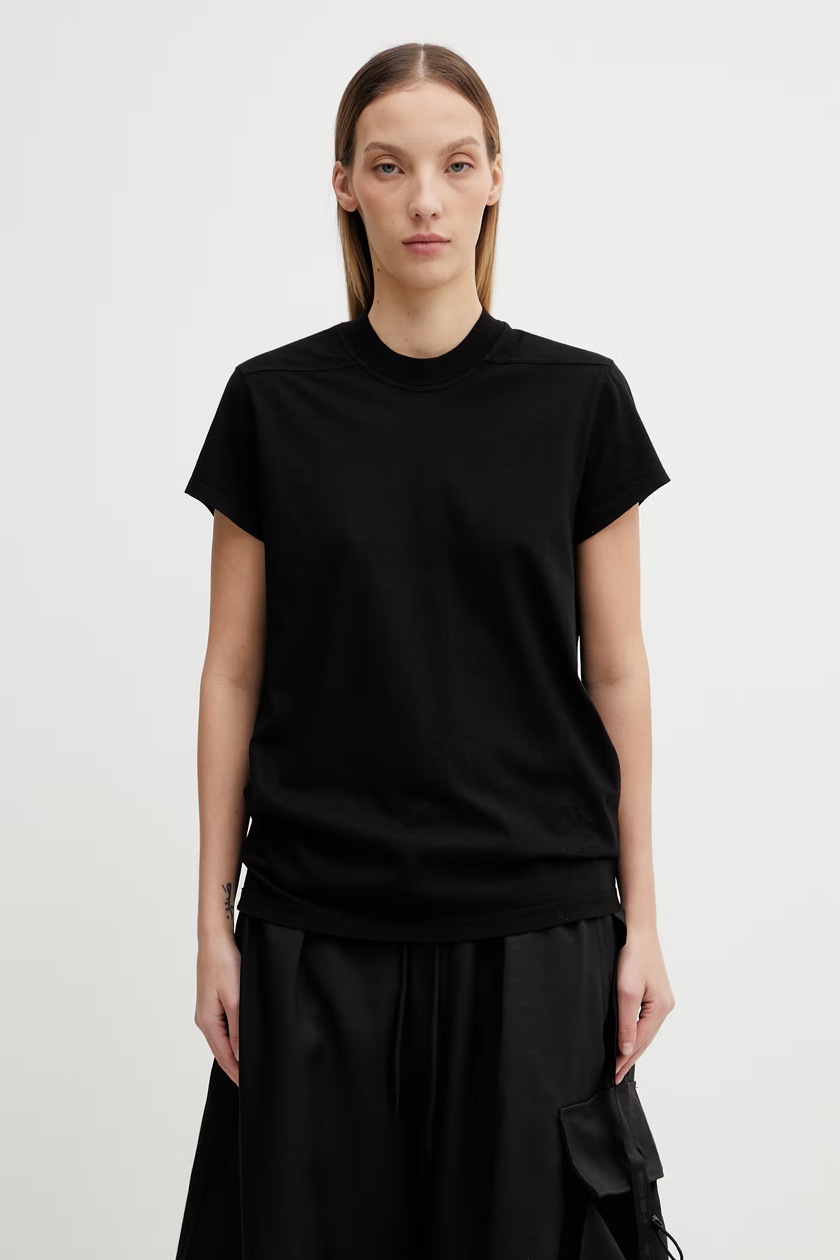 Rick Owens cotton t-shirt Cropped Small Level T women's black
