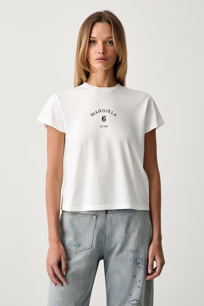 MM6 Maison Margiela cotton t-shirt women's white color S62GD0189