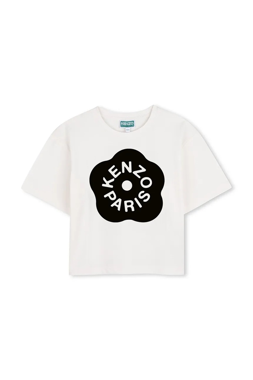 Дитяча бавовняна футболка Kenzo Kids колір помаранчевий K61064