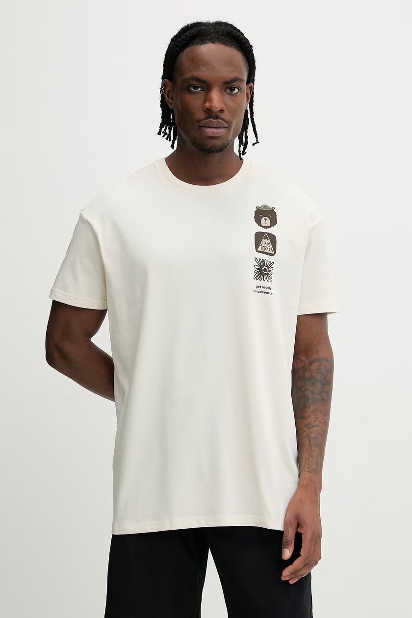 adidas TERREX tricou sport x National Geographic culoarea bej, cu