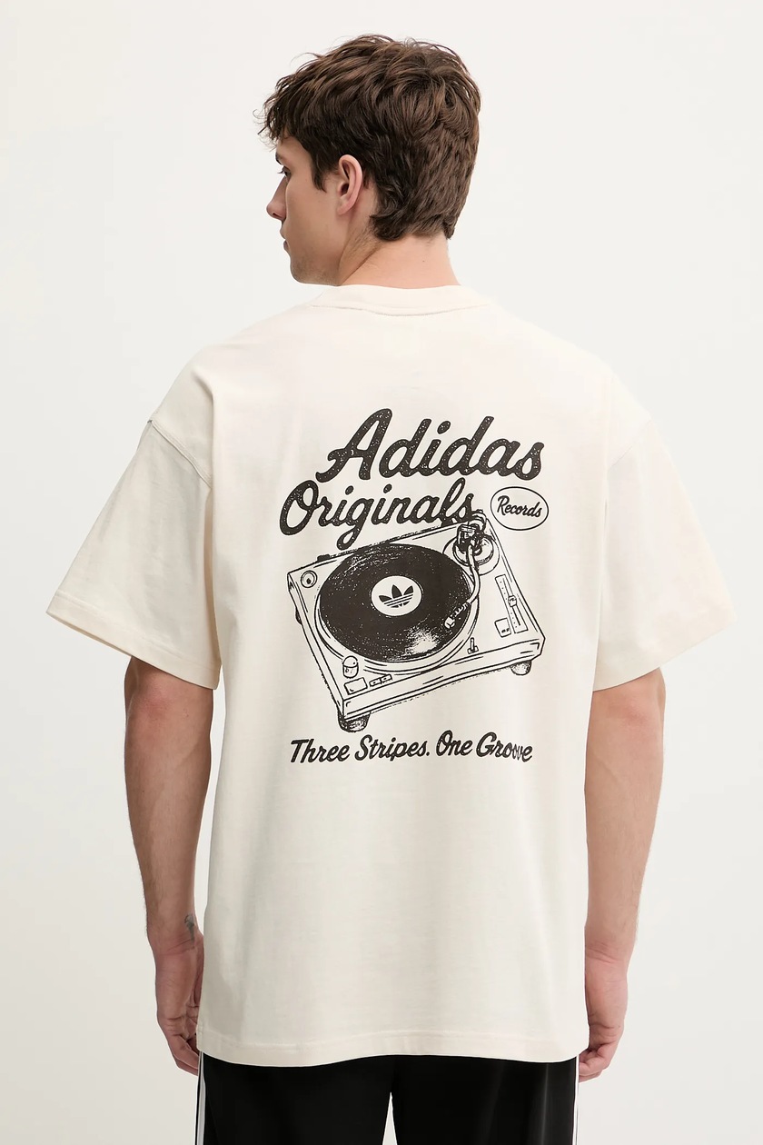 Хлопковая футболка adidas Originals Oversize tee мужская цвет